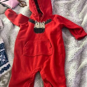 Red Moose Hooded Kids One Piece